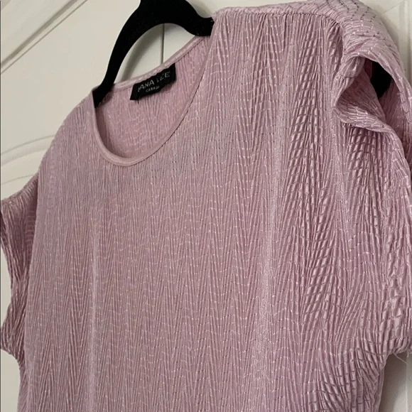 Pink Ribbed Boxy Short Sleeve Tee - Picture 3 of 4